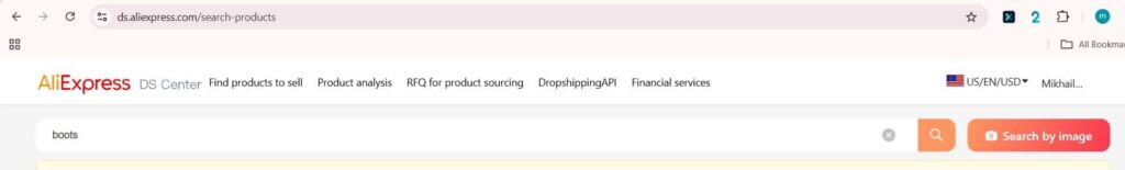 Aliexpress dropshipping center search products optimized