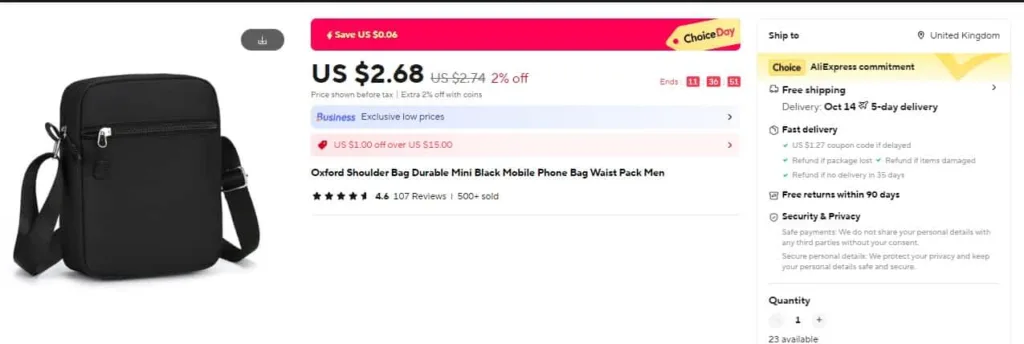 Fast delivery product on aliexpress optimized