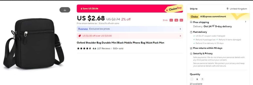Fast delivery product on aliexpress optimized