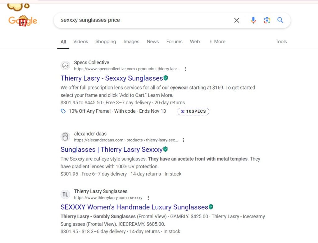 Google search dropshipping competitors
