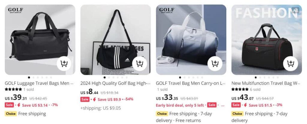 Golf duffle bag dropshipping