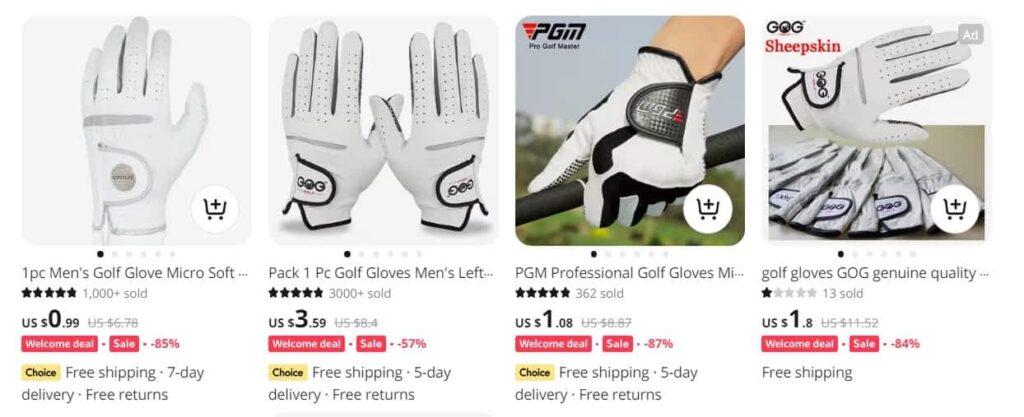 Golf gloves dropshipping