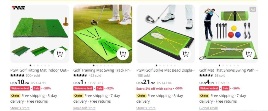 Golf mat dropshipping optimized