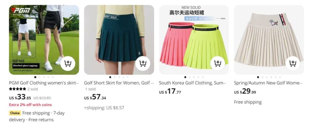 Golf skirt dropshipping