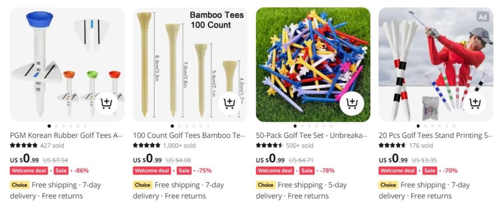 Golf tees dropshipping