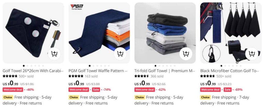 Golf towel dropshipping