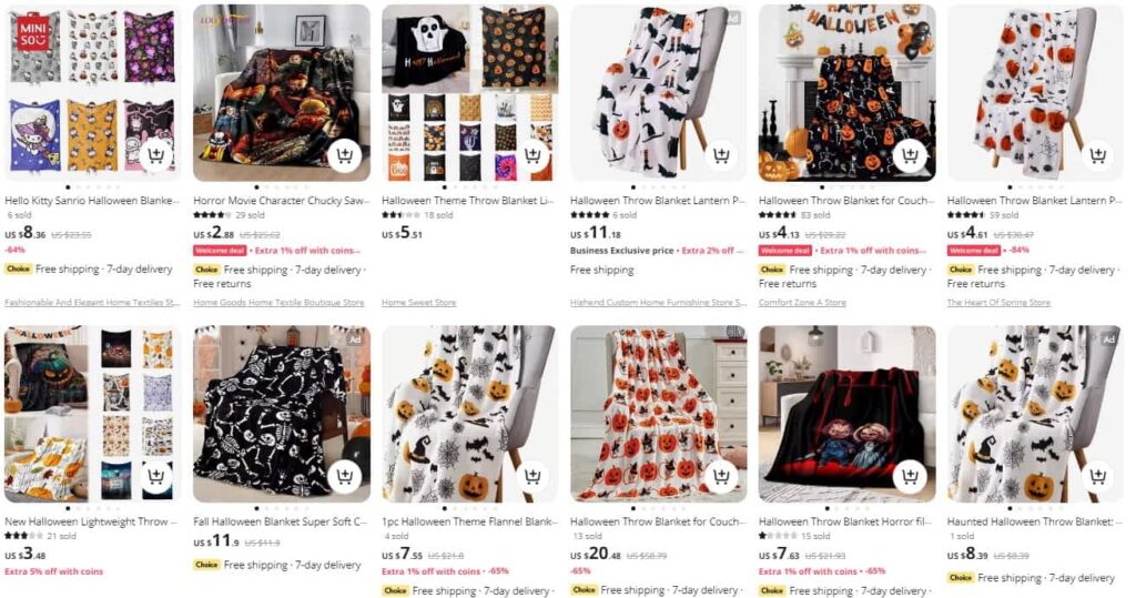Halloween blankets