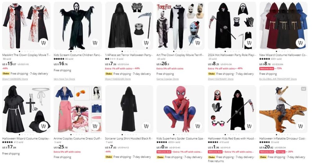 Halloween costumes