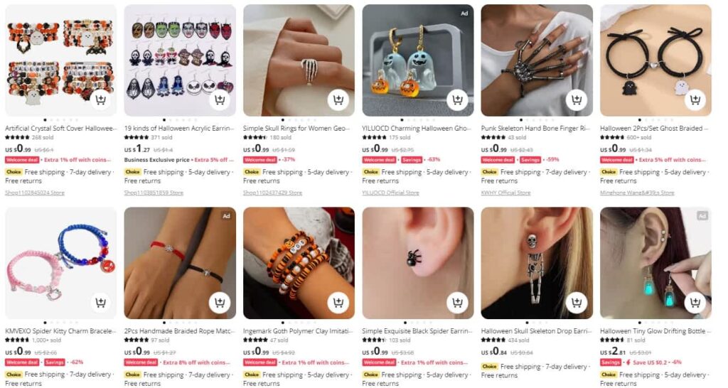 Halloween jewelry