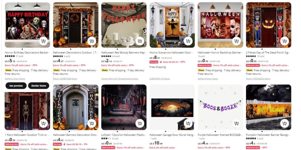 Halloween porch banners