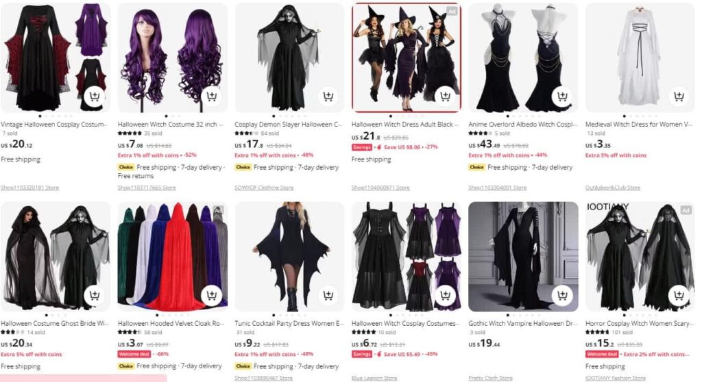 Women costume witch