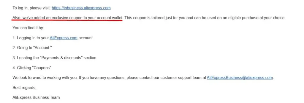 Aliexpress business center coupons optimized