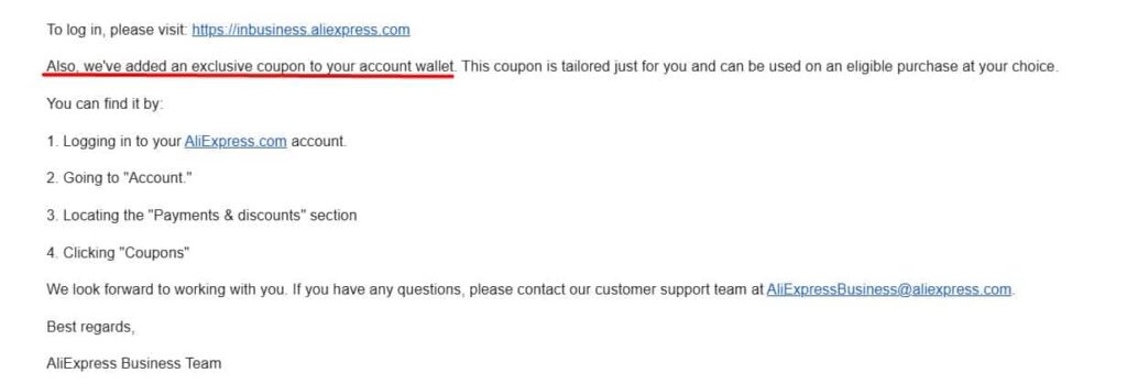 Aliexpress business center coupons optimized