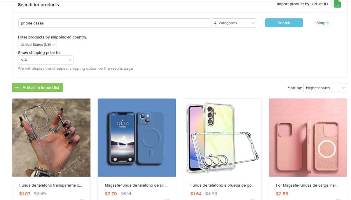 Find phone cases products in alinext optimized