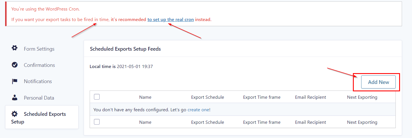  Add new task for export
